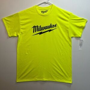 Milwaukee Neon Tee, M18 Battery Heavy Duty Power Tools T-Shirt (New With Tags)